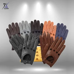 2021-22 Men Classic Retro Style Quality Sheepskin lined Leather Driving winter fashion outdoors Gloves