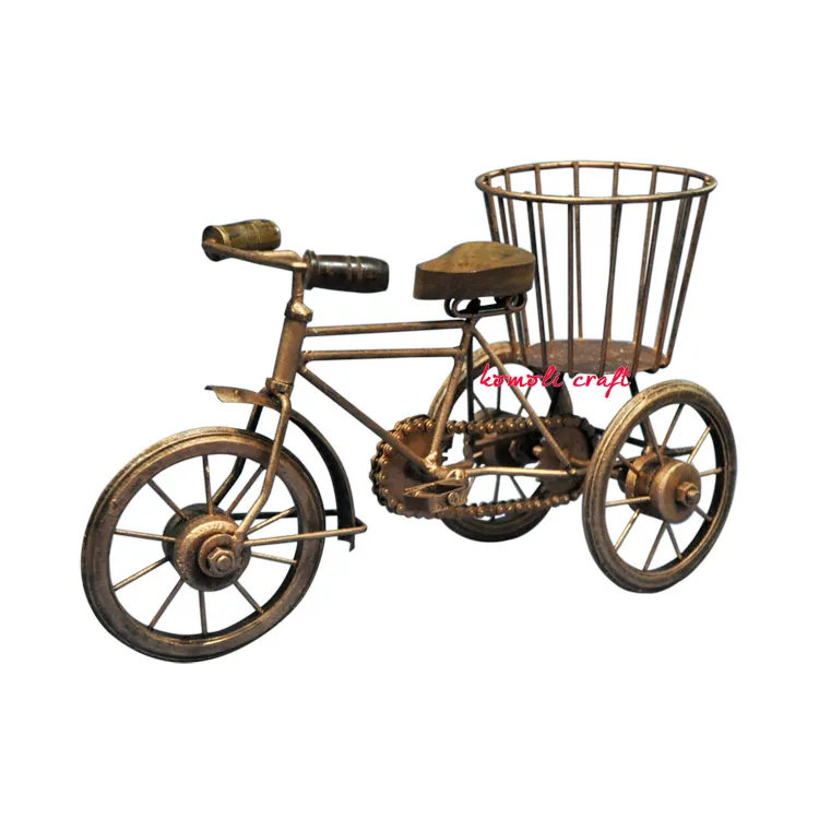 Handmade antique decorative bicycle miniature wrought iron bike cycle showpiece for decor