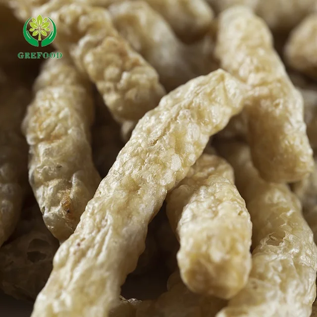 Питательная Вегетарианская рыба Grefood TVP жевательная текстурированная соевый протеин полосатая искусственная мясо Прямая продажа с завода