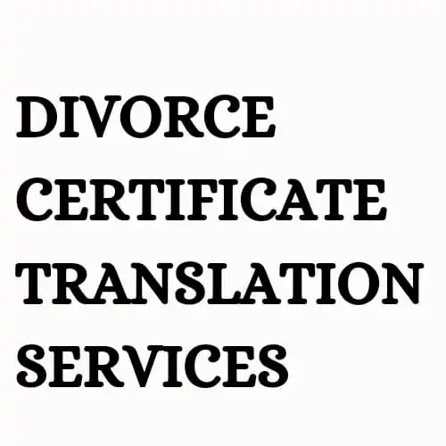 Divorce Certificate Translation translation service of German English French AT BEST WHOLESALE PRICE MANUFACTURES IN INDIA