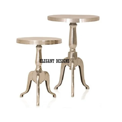 Metal Silver Color Hand Painted Home Hotel Party Decorative Super Quality Aluminium Attractive New Designer Coffee Table
