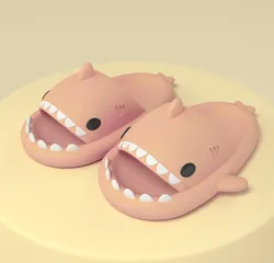 New 2022 Summer Water Shark Slippers Adult Couple Funny Indoor Slides Slippers pvc Cartoon Home Slippers
