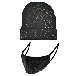 Winter Cycling Hat Women 2 piece Warm Wool Beanies Hats With Mask Female Velvet Thick Anti-smog Knit Caps