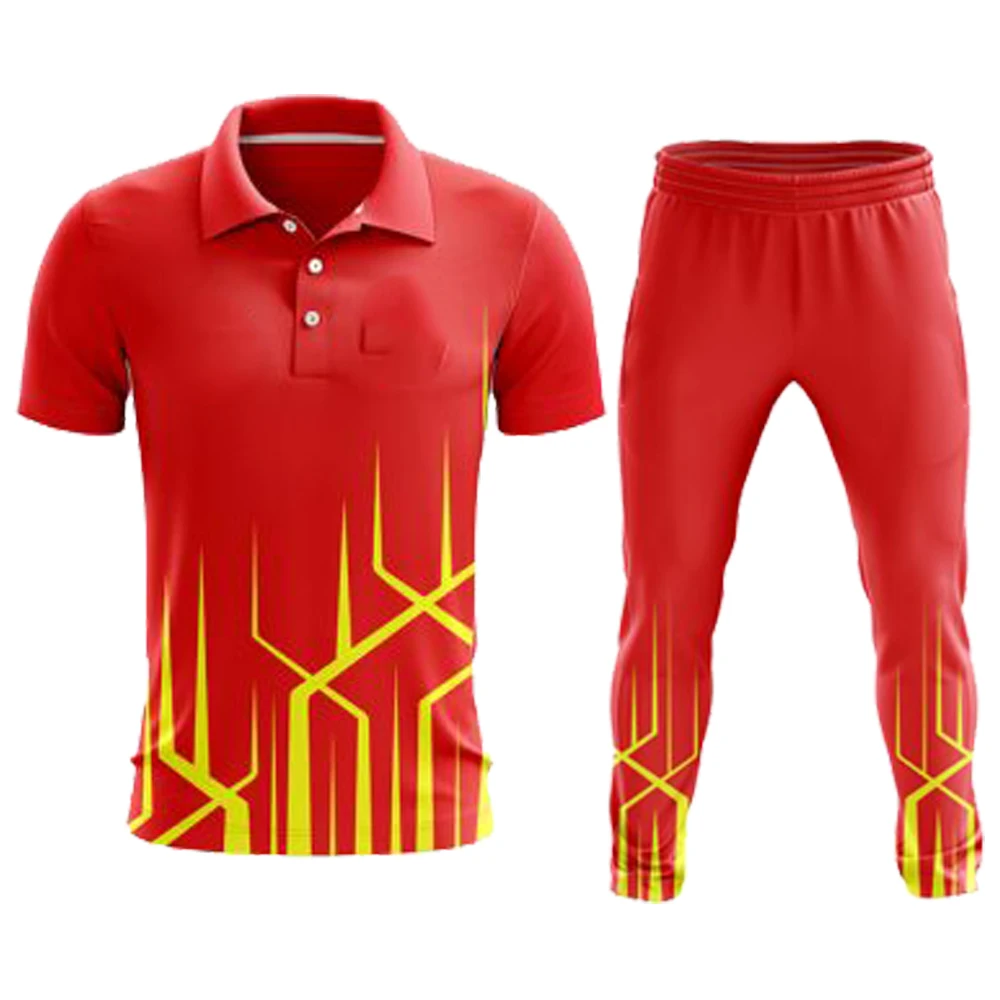 Manufacturer Custom Whole Sale New Arrival Full sublimation color cricket t shirt pattern new design cricket jerseys