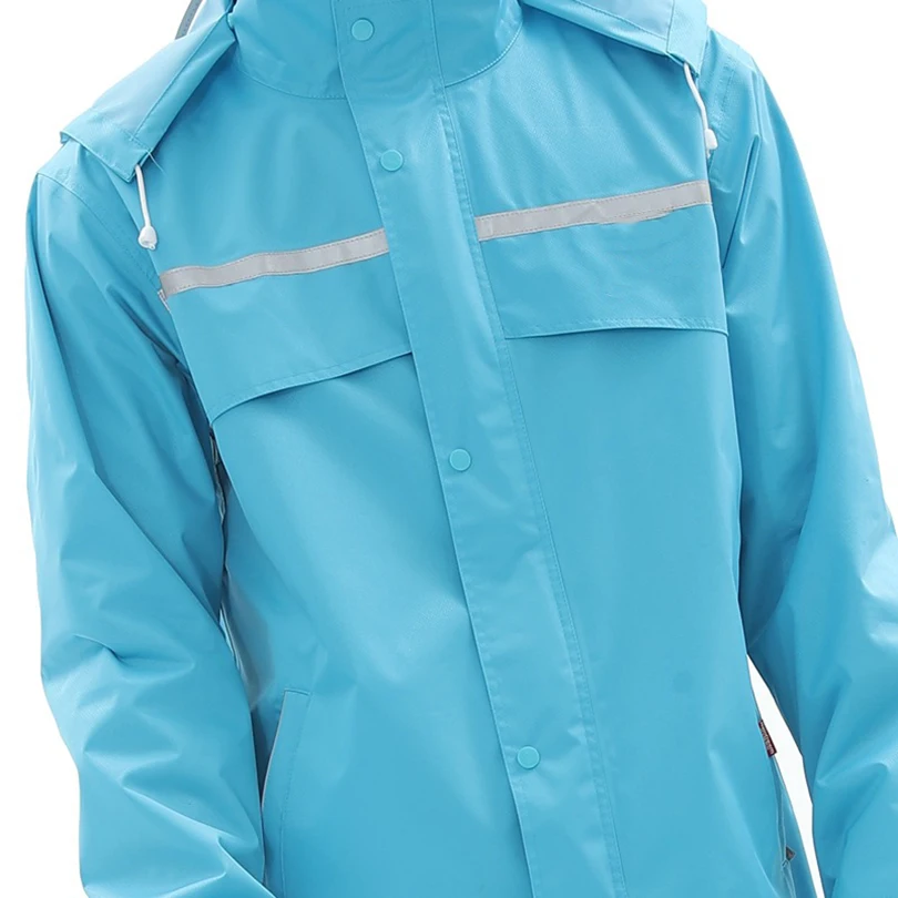 New Raincoat Rain Clothes covers Impermeable Rainwear Waterproof Hooded Rain Coat With Rain Pant Set
