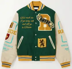 2021 hot sale OEM embroidered designer emblems Wool Felt varsity Bomber Jacket for men