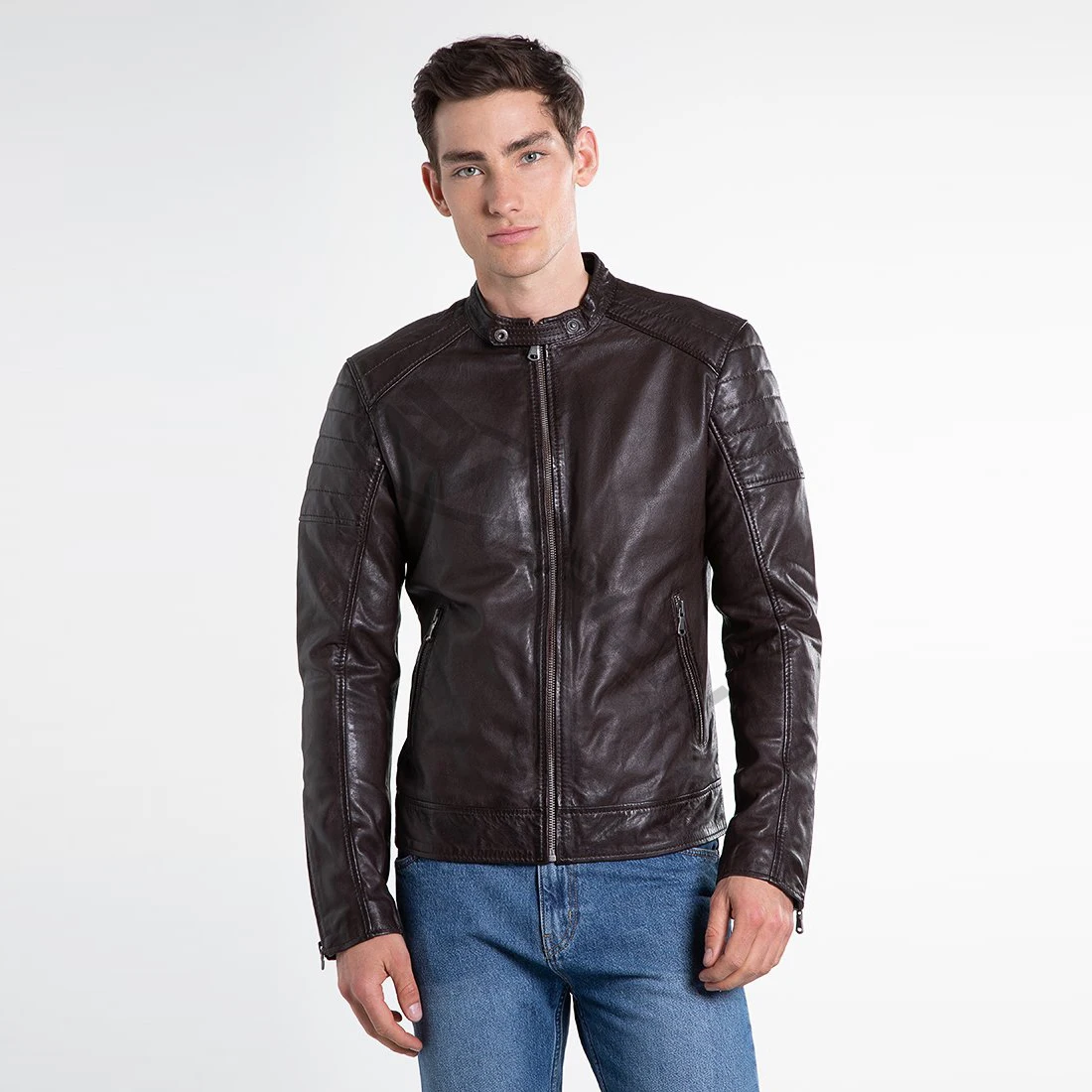 
Wholesale 2021 Pakistan mens leather jacket Genuine Sheep Skin leather jacket cheap winter leather Coat for men 