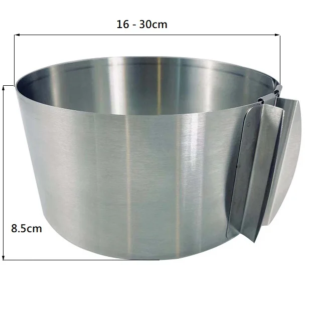 Adjustable stainless steel cake ring Mousse cake Mold Baking Ring