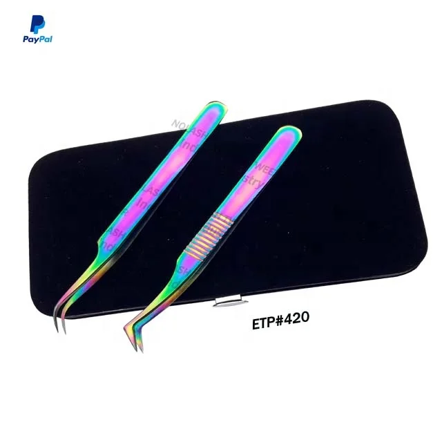 Latest Collection Russian Volume Tweezers kit / Beautiful Eyelash Tweezers Kit & Pouch / New Style  Russian Volume Tweezers