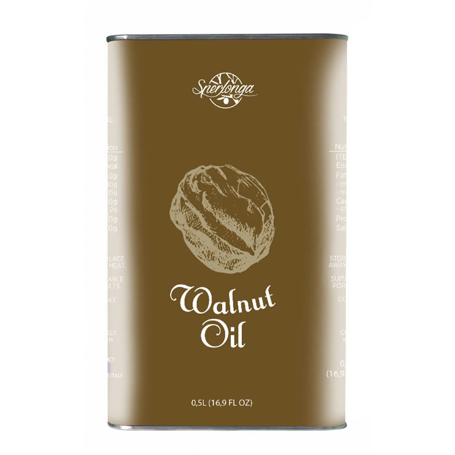 Walnut Oil 500 ML can - italian quality - rich OMEGA 3