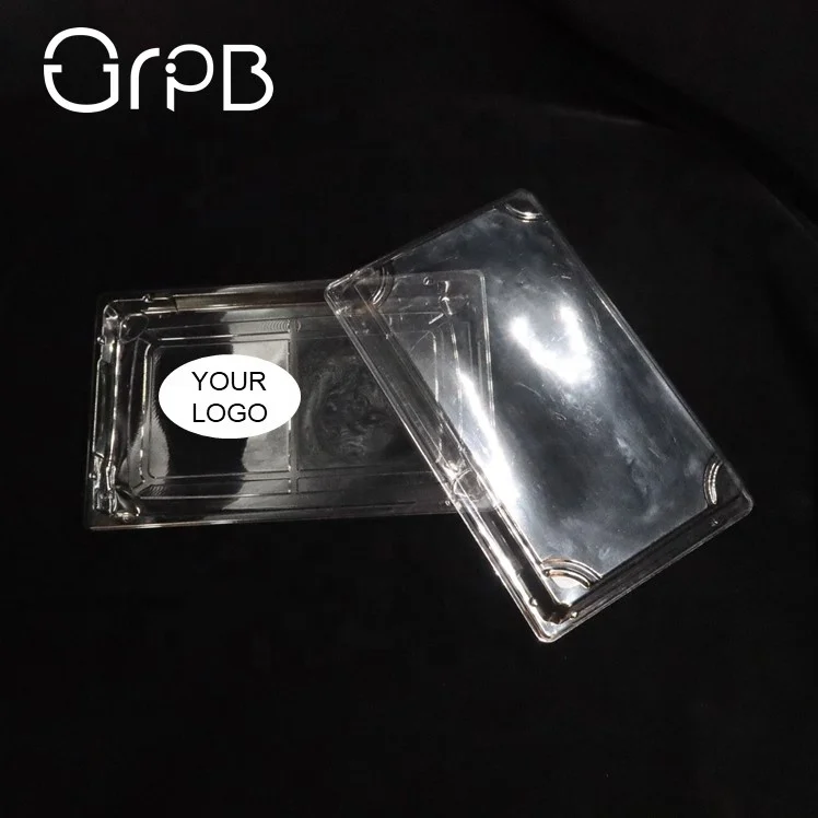 
custom dinner thermo plate sushi tray black 