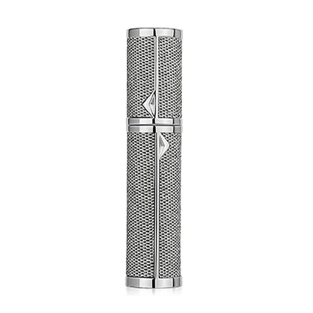 Fabric Style Atomizer Bottle Custom Luxury Mini Pocket Size Refillable Twist Perfume Round Atomizer Travel Spray Bottle