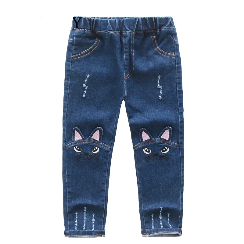 
Cat Printed Export Oriented Jeans Pant For Baby Girl From Bangladesh 