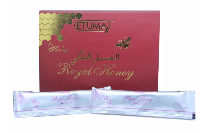 
Premium Quality Elegant Honey Box Rich In Vitamins Full Nutrition 15g Per Sachet Royal Honey Etumax For Women 