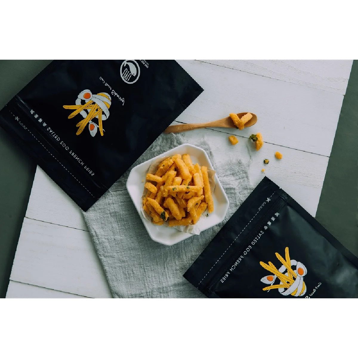 
All Age Malaysia Origin Hard Texture 150g Salted Egg Flavor Shelf Life 12 Months French Fries 