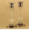 Unique hand blown glass 24 crt gold decorated Egyptian Candle Holders