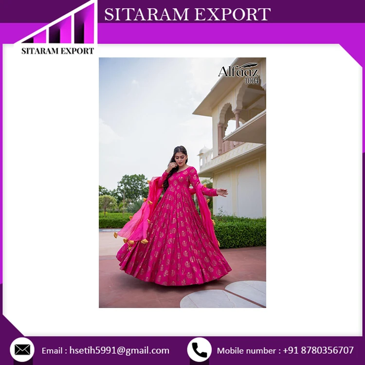 Original Premium Quality Bandhej Style And Flaired Gown With Designer Dupatta Buy at Best Price