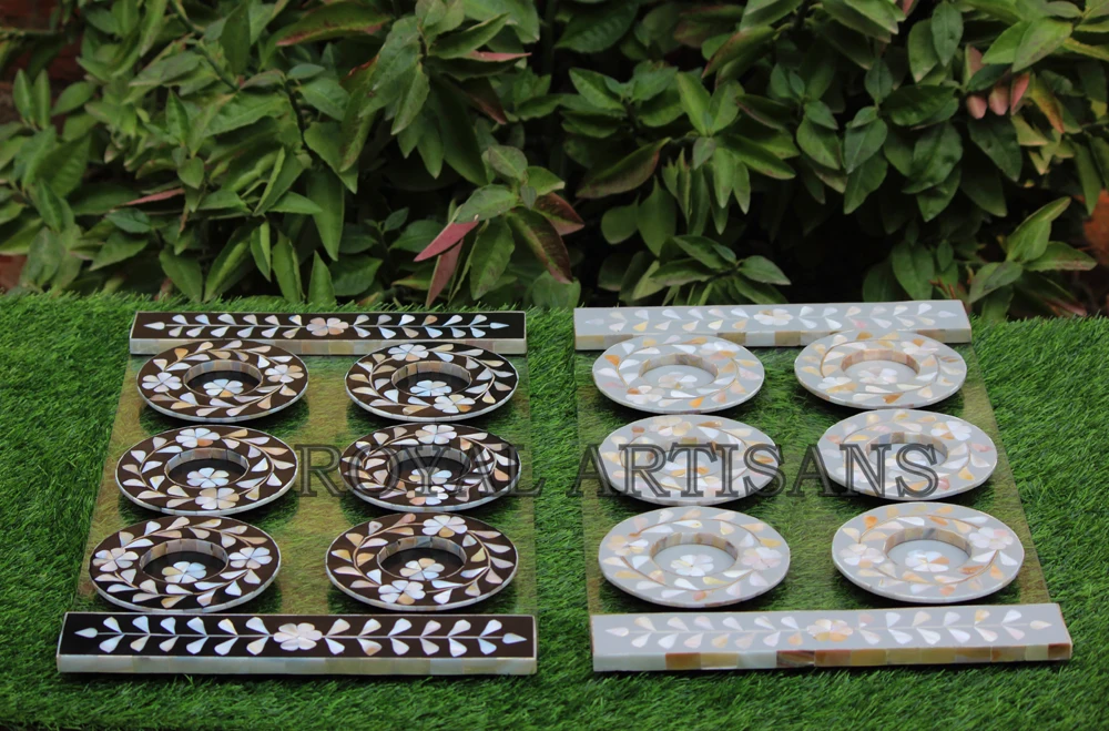  Акриловый поднос из перламутровой инкрустации с подставками для отелей и ресторанов продажа фабрики