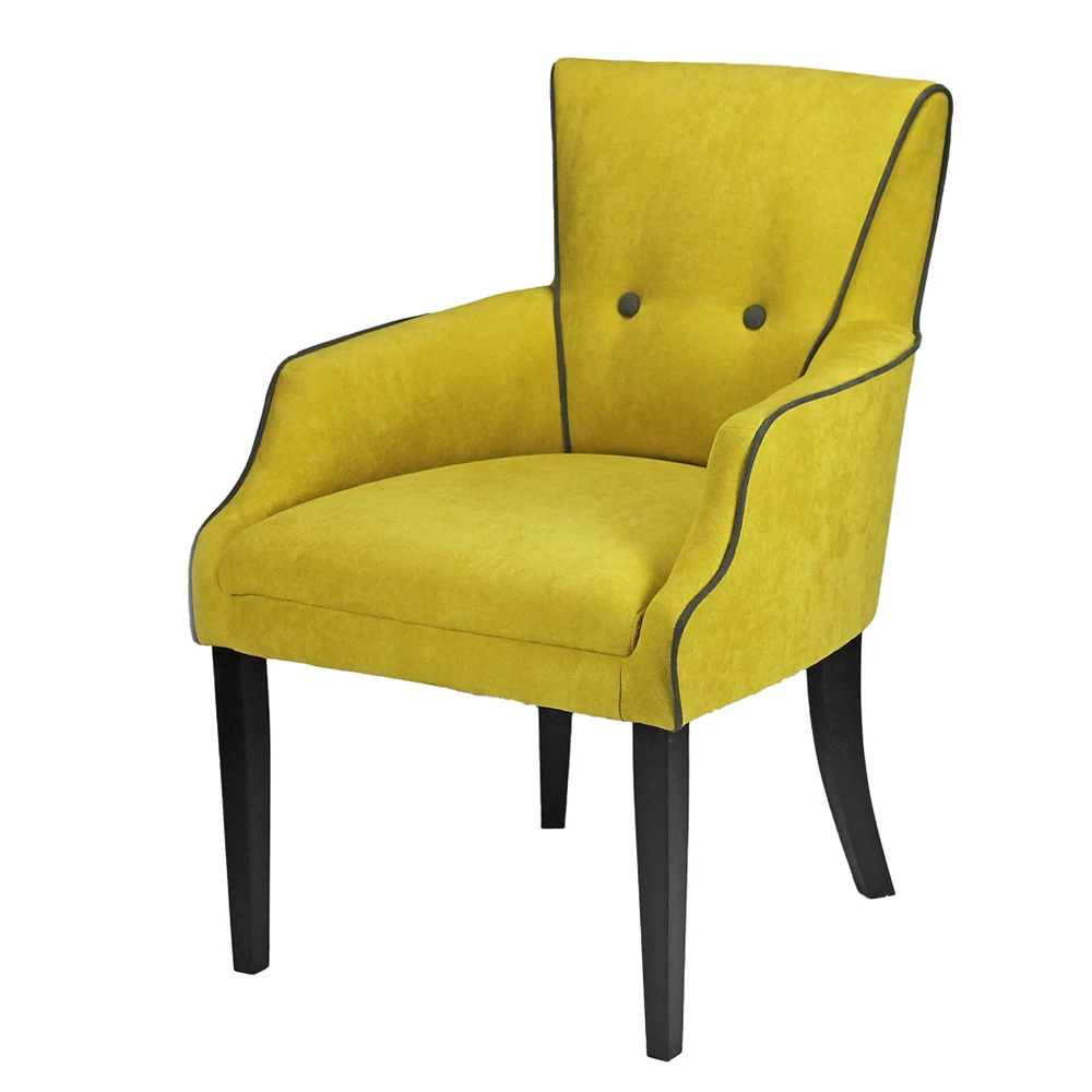 
Lounge armchair velvet upholstered hotel chair yellow pink modern wooden accent fabric lounge chairs leather living room bedroom 