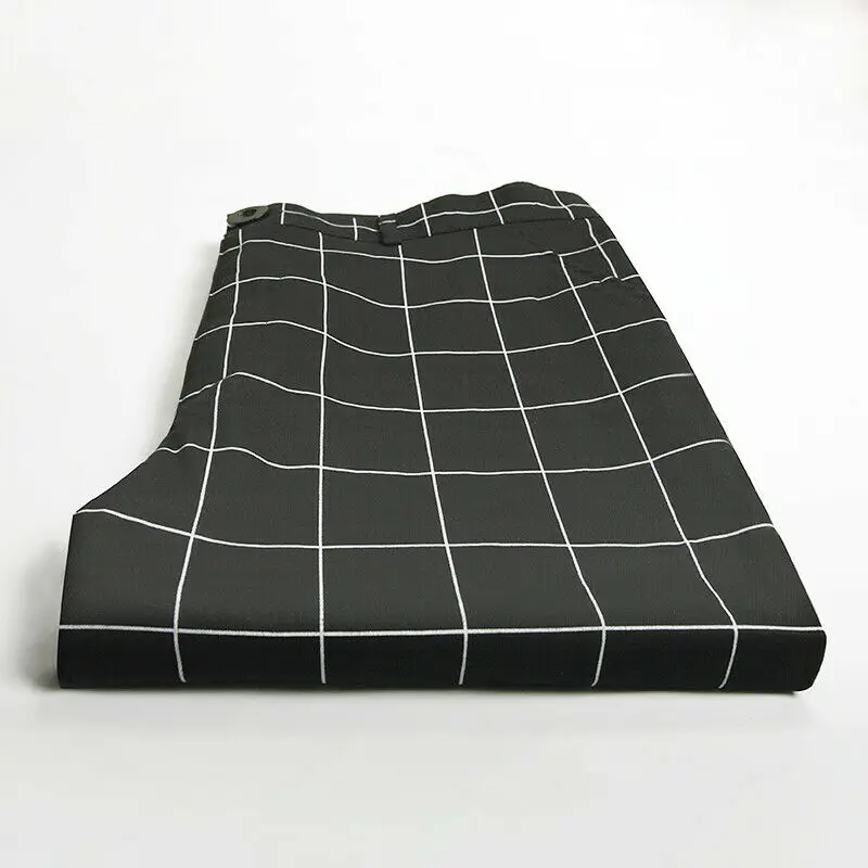  Мужские клетчатые облегающие брюки повседневные обтягивающие штаны для бега из высококачественной хлопчатобумажной ткани оптовая продажа