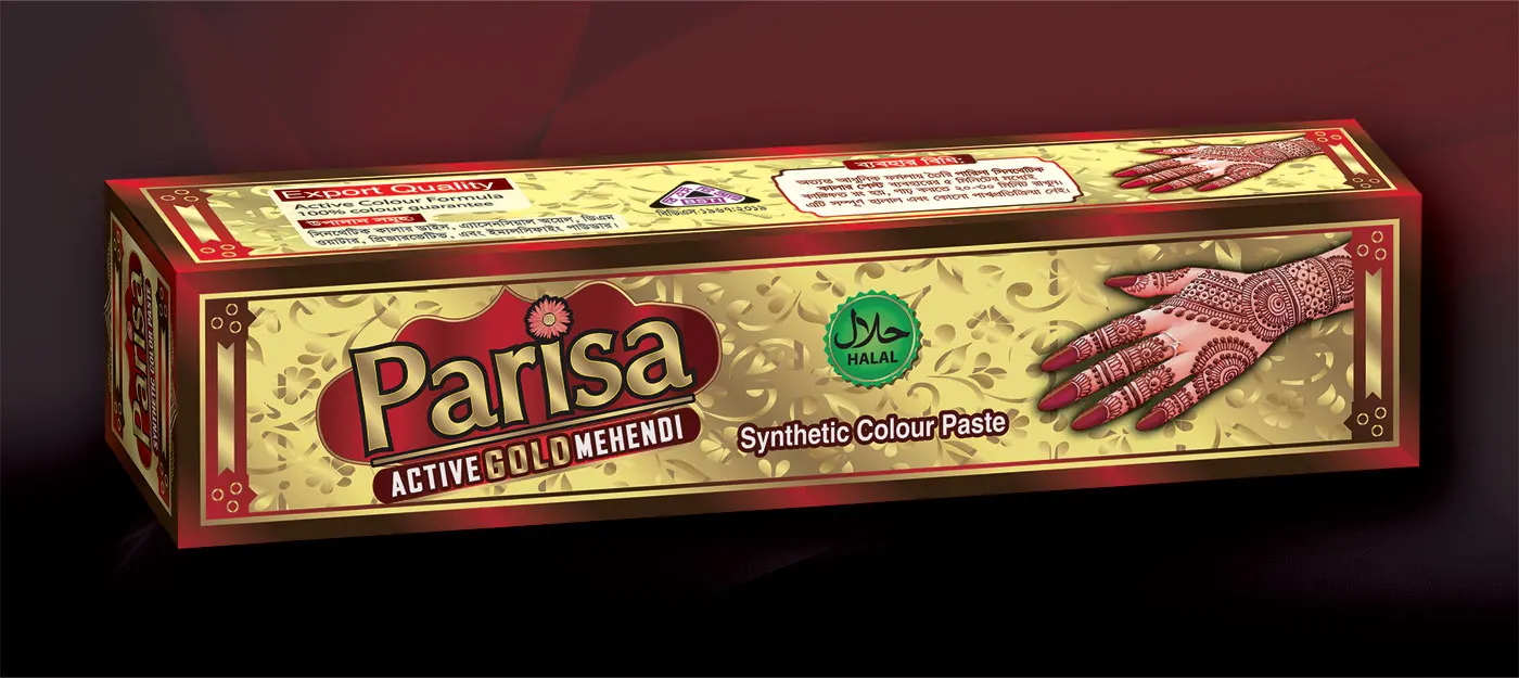 Parisa Active Gold Mehendi Henna Paste Manufacturer Wholesale Factory Price