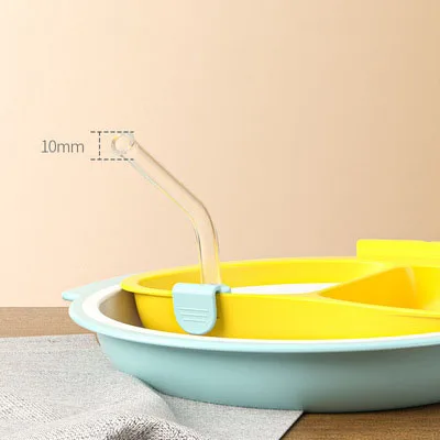  Детский многофункциональный присоска пищевая миска детская посуда витой столовая ложка вилка младенческой кремния обеда бенто ланч бокс набор с трубочкой