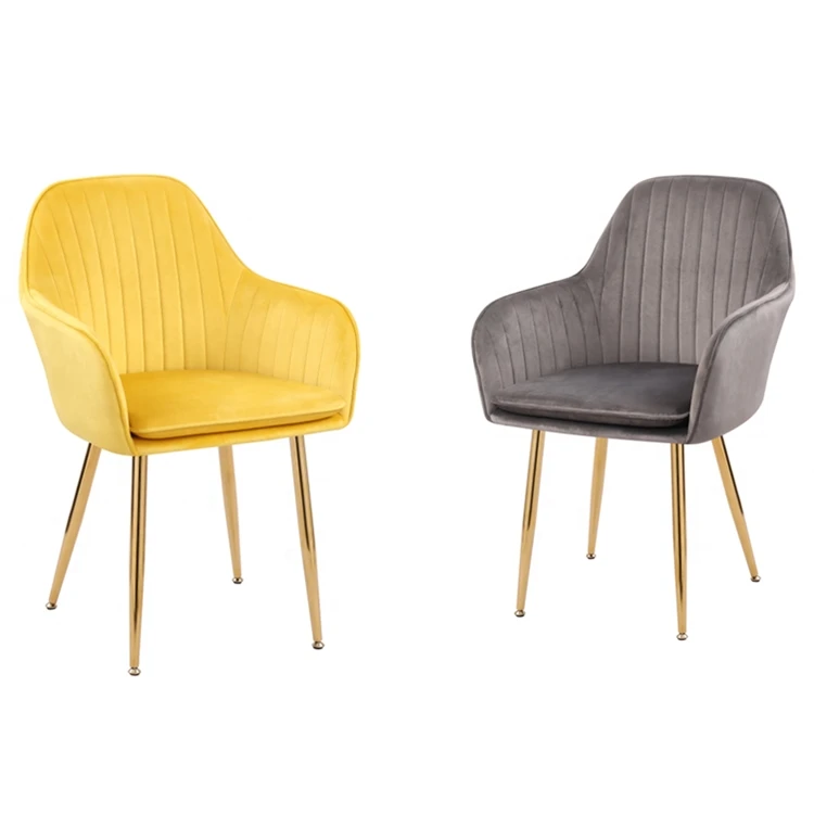 Free Sample Furniture luxury restaurant Velvet Dining Room Chairs Silla de terciopelo