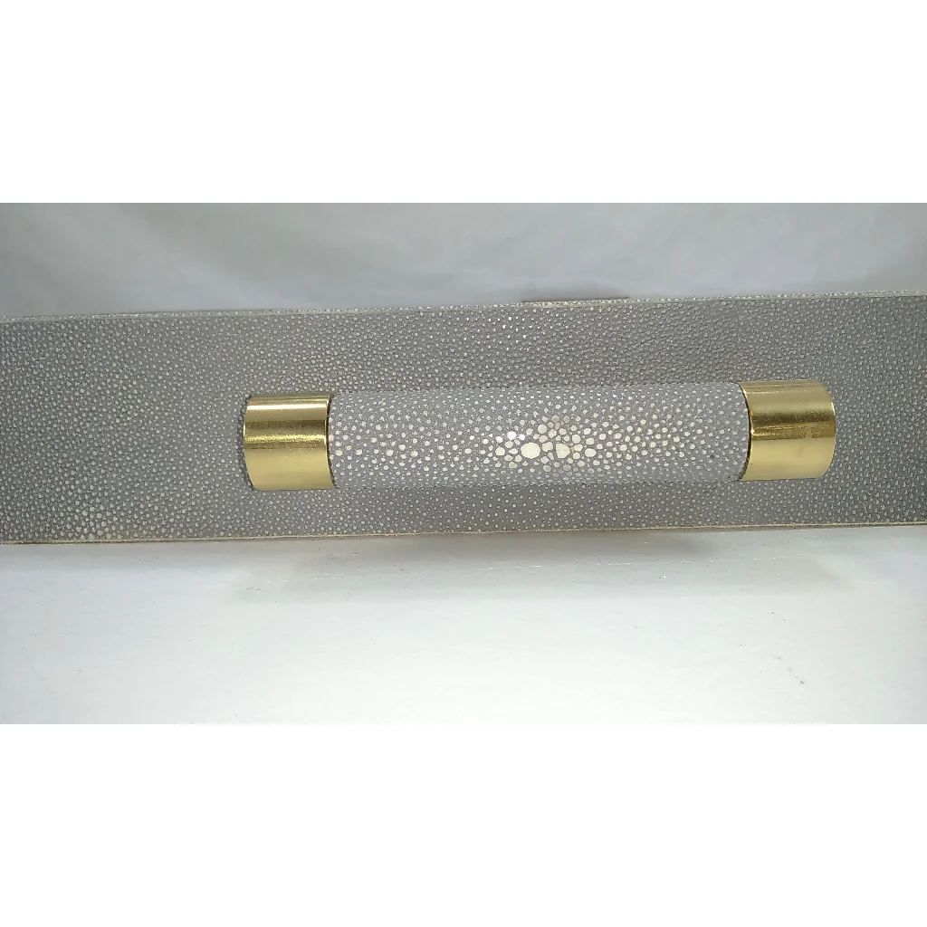 Белый роскошный кофейный сервиз 0 605x0 38x0 065 MDF шагрейский бархатный квадратный чайный поднос с латунной вставкой и ручкой