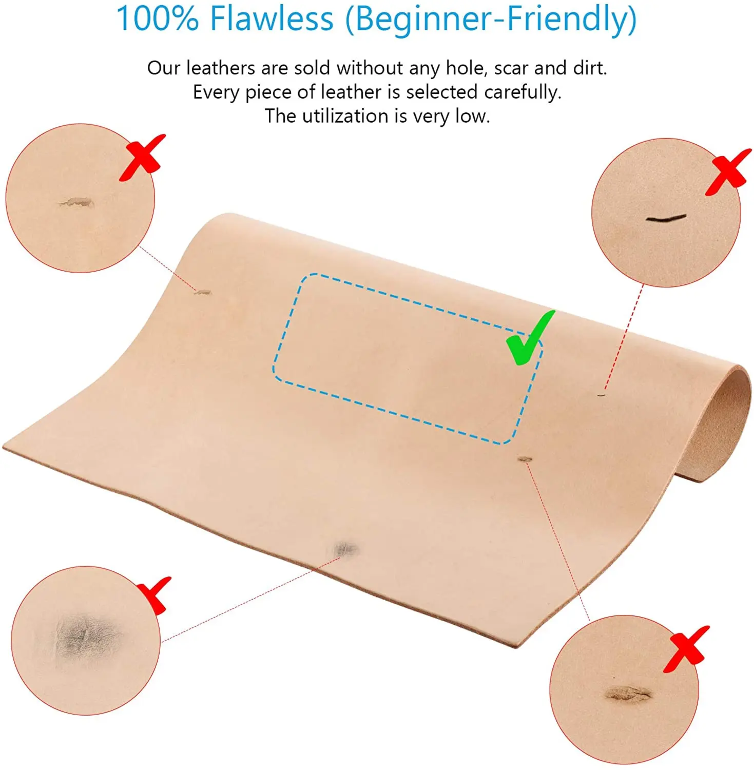 Latest  TeeLiy Vegetable Tanned Leather Pre Cut  Cowhide Grade A Tooling Leather Hide Full Grain Leather Vegetable Ta