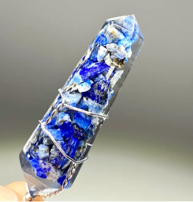 Оптовая продажа, кулон из лазурита, оргонита, ожерелье, кулон, подвеска, ювелирные изделия, мощный кулон с кристаллами