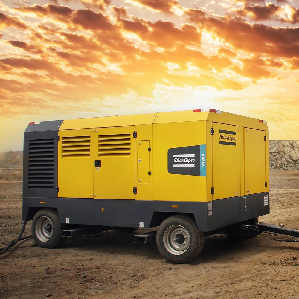 Atlas Copco 500cfm 14bar portable Diesel air compressor for mining