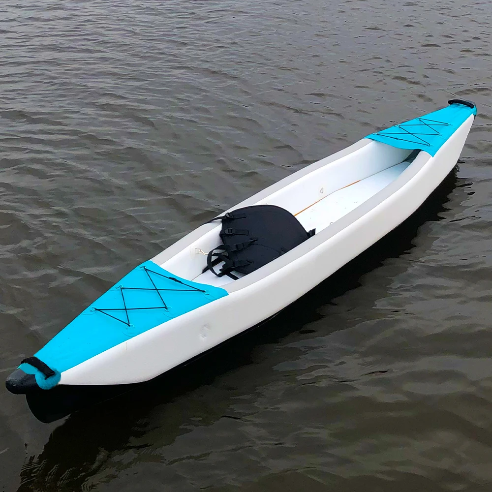 High Quality New Design Custom Foldable Light Two Persons Canoe Drop-stitch Fabric Inflatable Kayak For Seashore