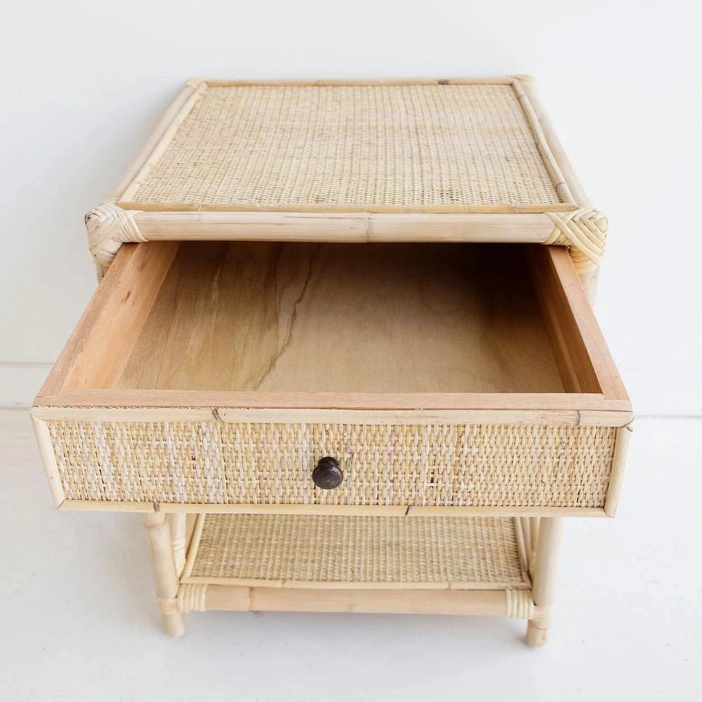 
Best NEW 2021 Rattan Table Bedside Drawer in Bulk Wholesale, Made in Vietnam 