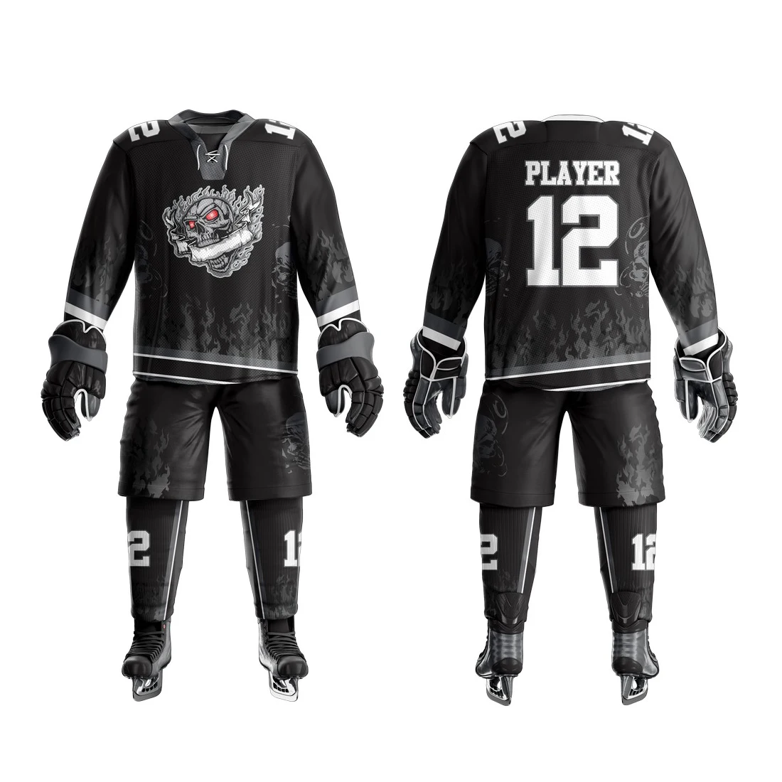 Whole Sale Best Quality Sports Sublimation & Print Design Ice Hockey Uniform / Full Customize Ice Hockey Uniform