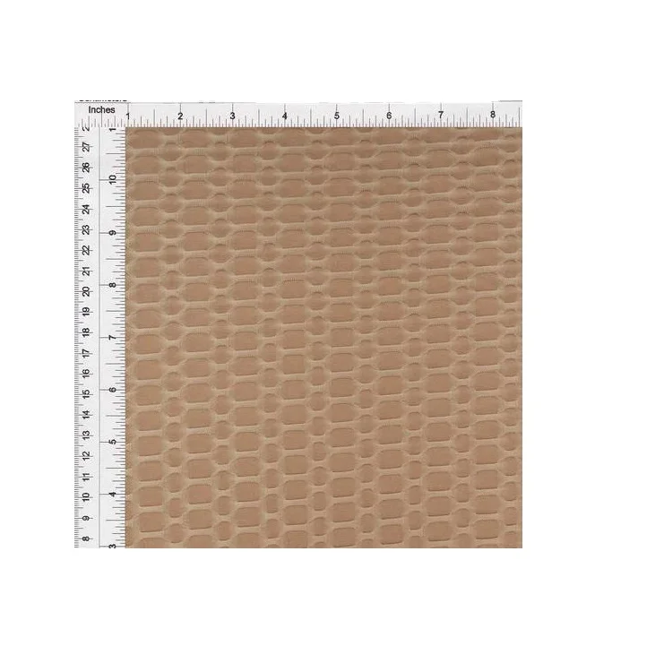Customisable High Quality Polyester Spandex Honeycomb Knit Solid Taupe Fabric Clothing
