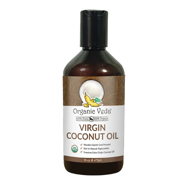 100% Pure Cold Pressed Organic Virgin Coconut Oil in Bulk private label packaging best for coconut hair oil & skin care