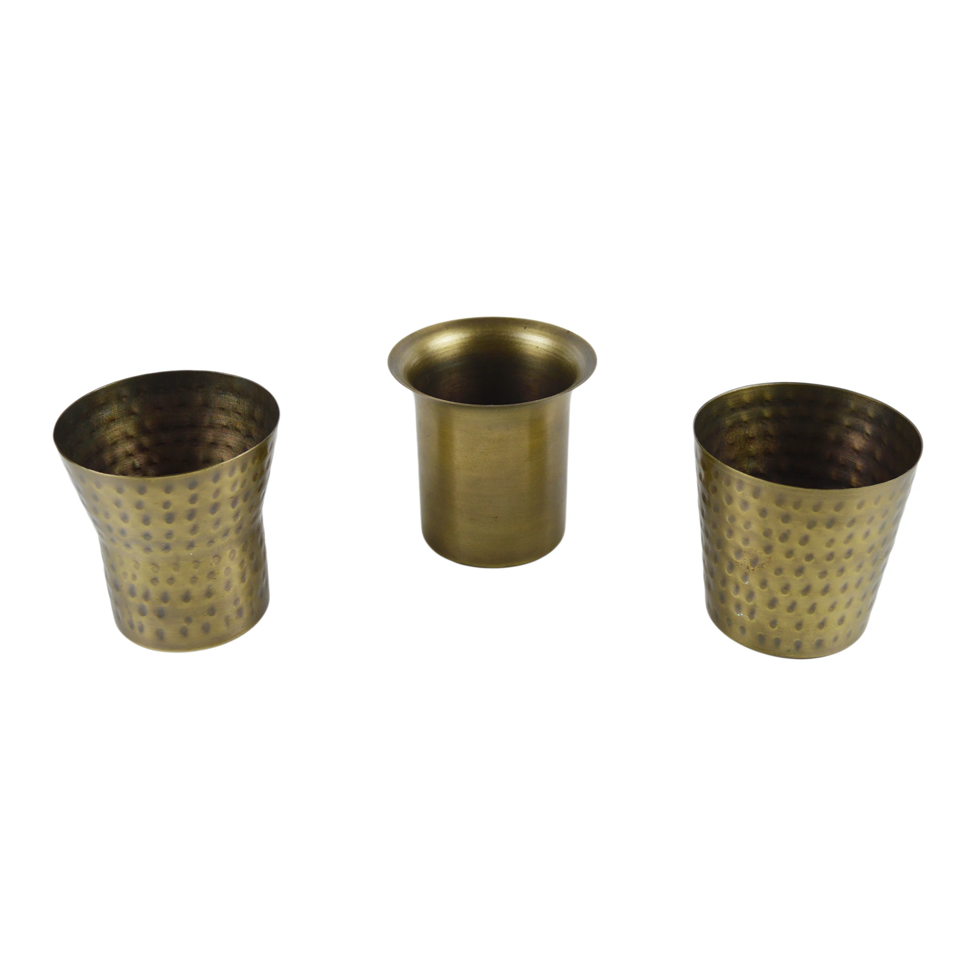 Decor Metal Design Serving Water Glass With Polished Finishing Design Dinning Table Decor Metal Brass Glass Design