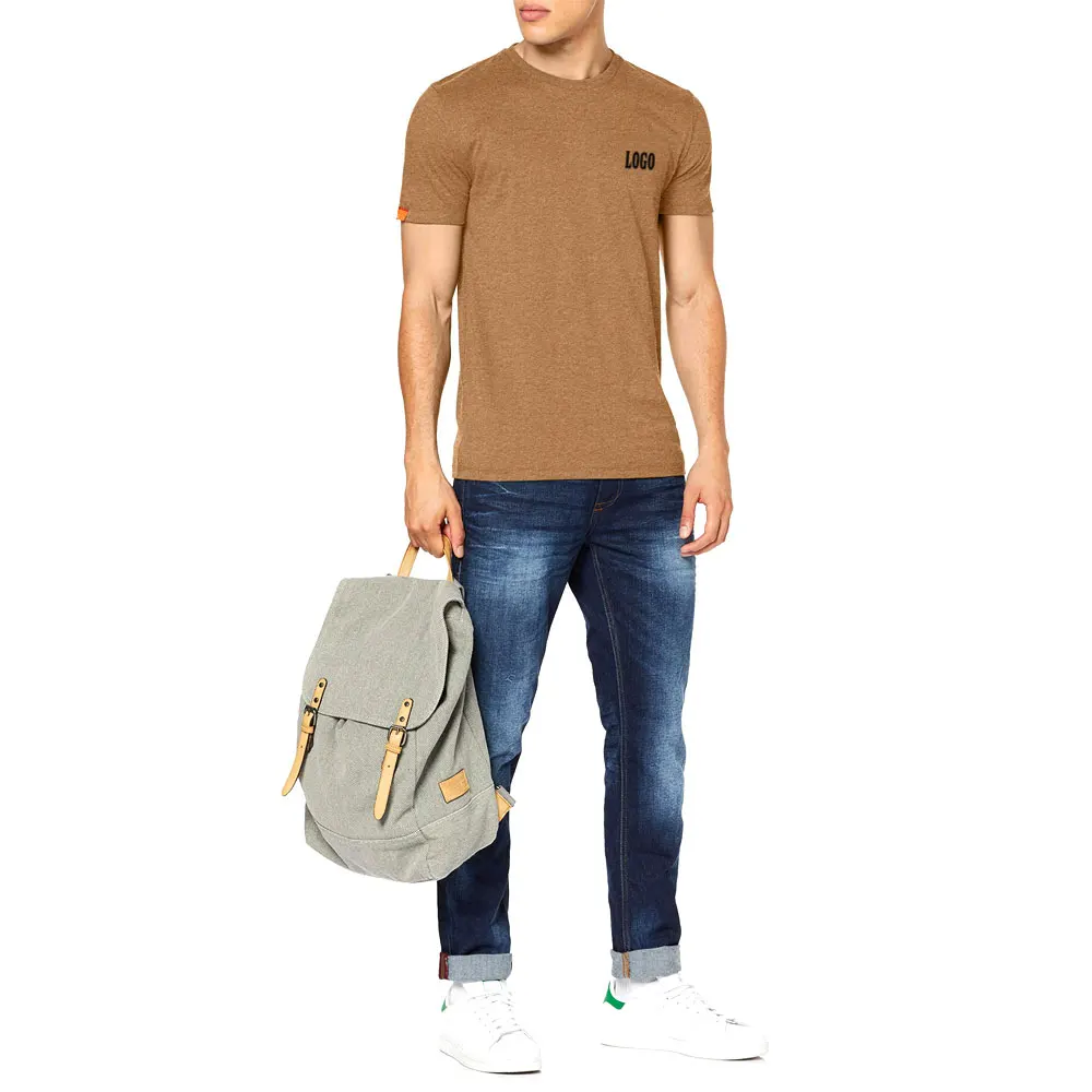 Высококачественная 100% хлопковая футболка премиум-класса Мужская с принтом логотипа на заказ и круглым вырезом