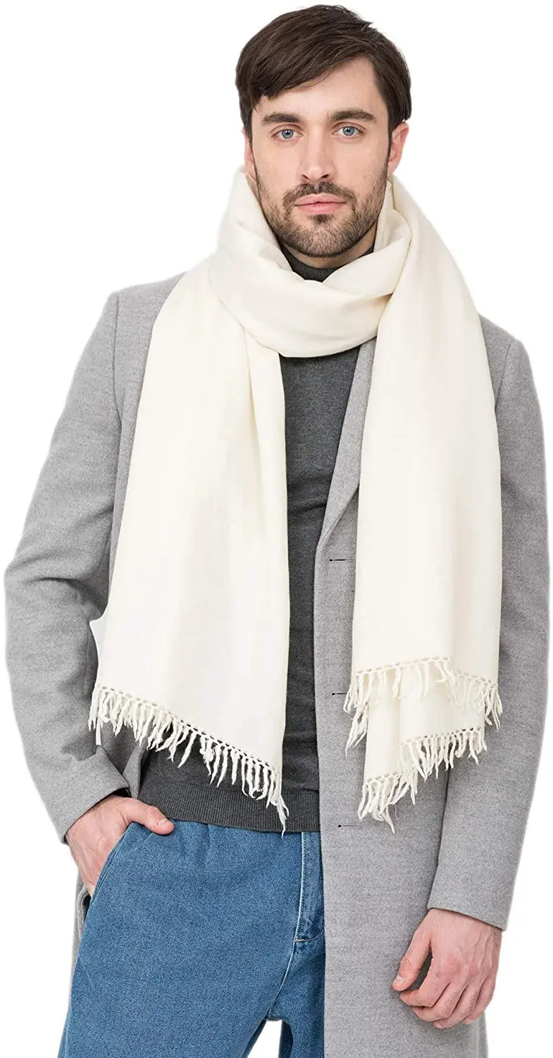 New Design Cashmere Scarf Shawl Wrap Printed Light Weight Soft Pure Hand Made Woman Winter Fluffy 100% Cashmere Scarf