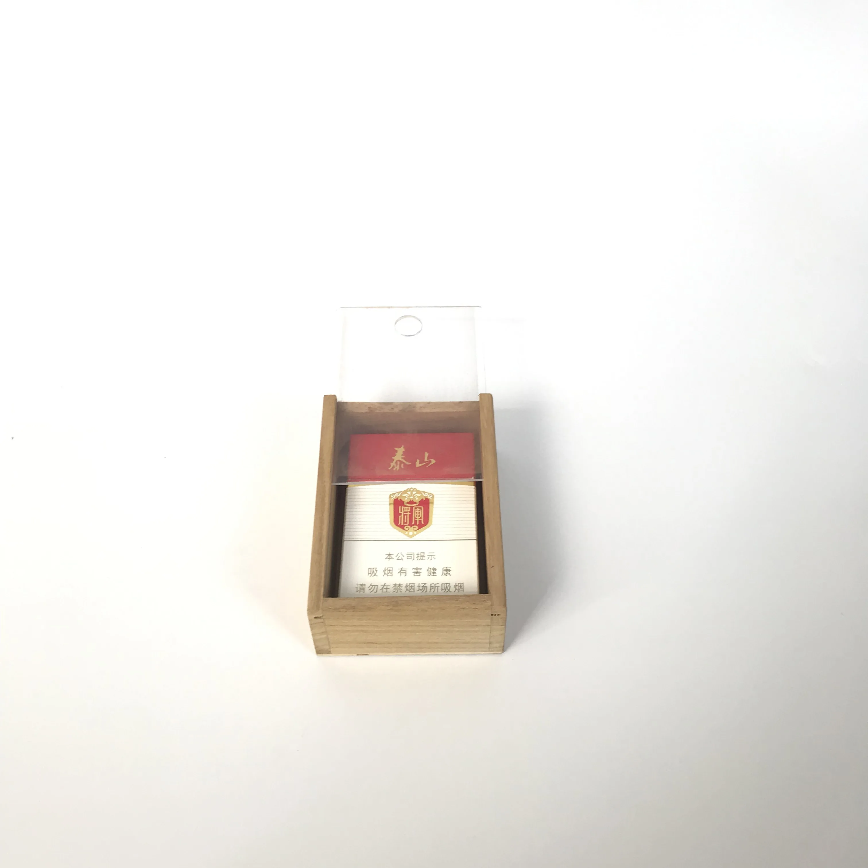 Vintage Wooden Paulownia Rectangular Box with Acrylic Sliding Lid