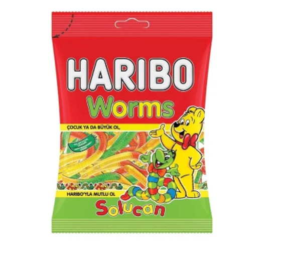 Для HARIBO Worm JELLY 80 GR HALAL