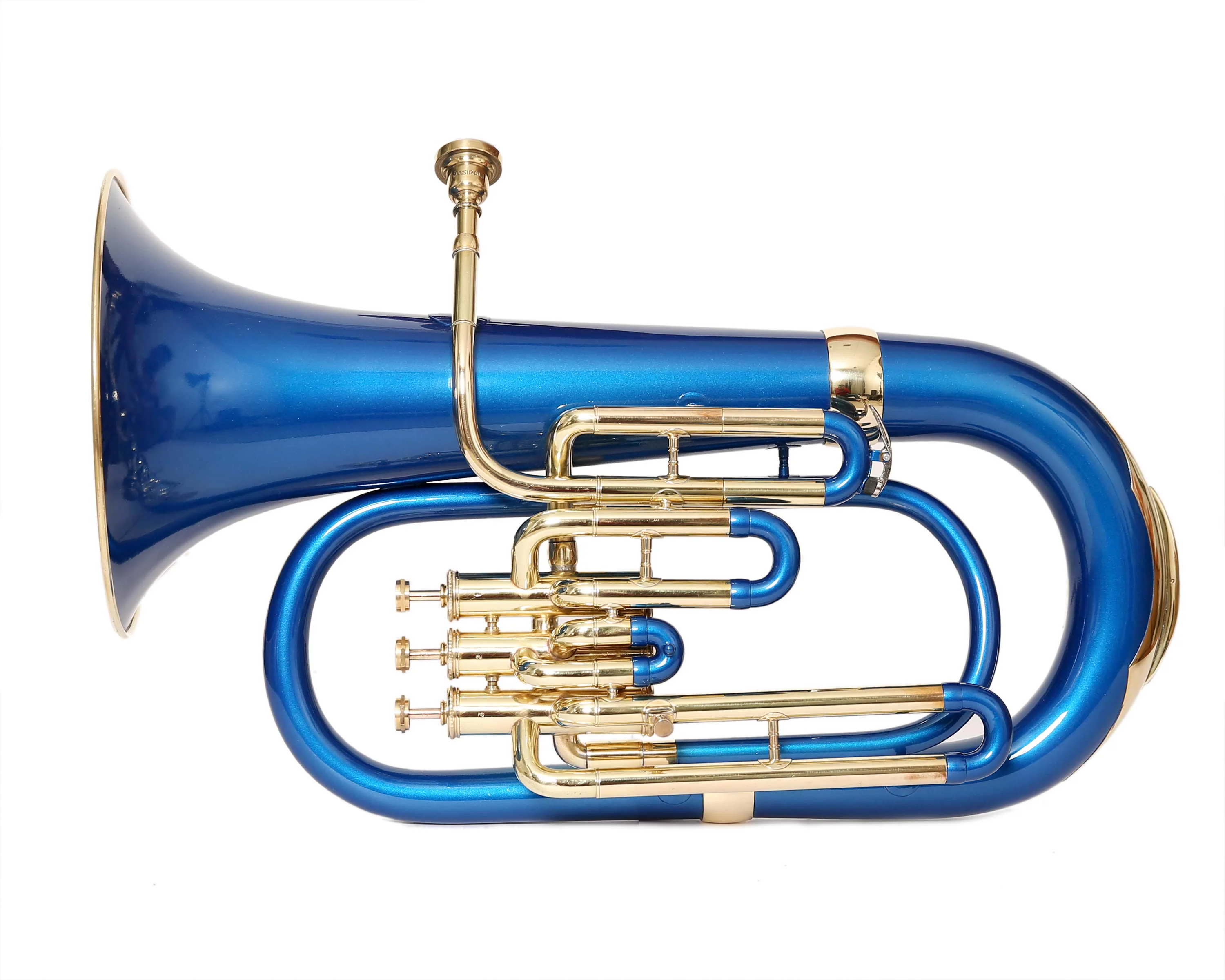 NASIR ALI NEW PROFESSIONAL BEAUTIFUL BLUE BRASS 3 VALVE  EUPHONIUM BB PITCH PREMIUM QUALITY WITH INCLUDE HARDCASE AND MOUTHPIECE