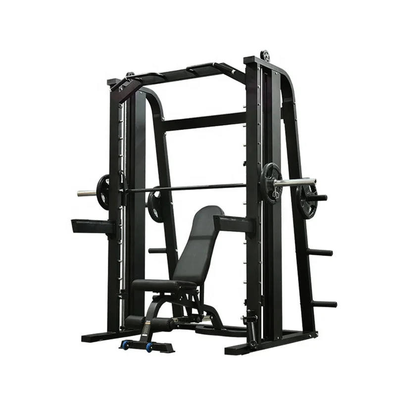 Home Cage Fitness Equipment Powerlifting Custom Power Tower Pull Up Bar Cable Pulley Multi Functional Smith Machine Squat Rack