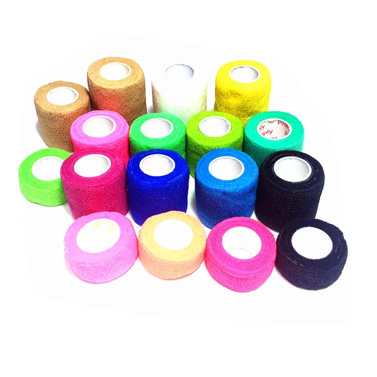 Blue High Elastic Self Adhesive Medical Bandage Tape For Wound
