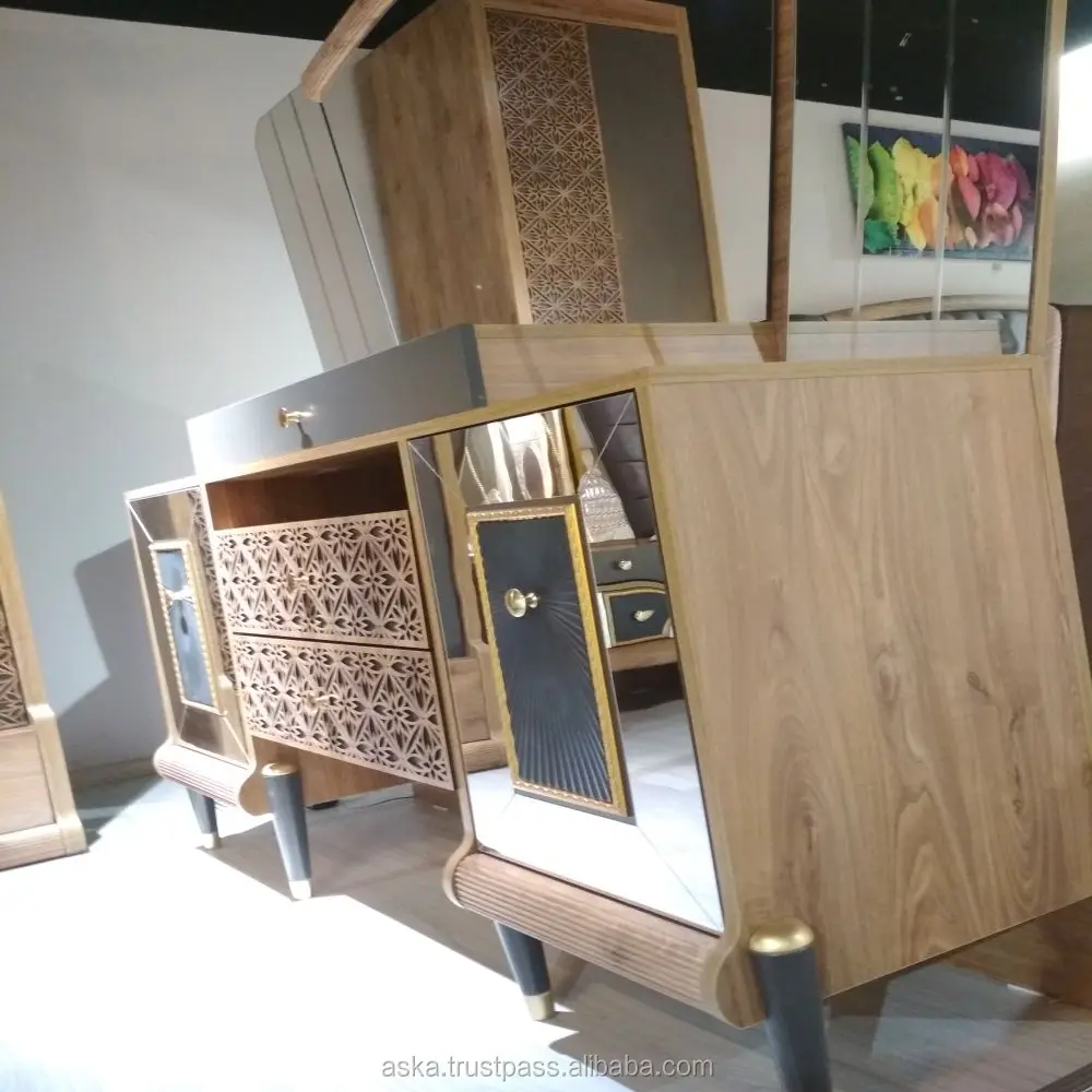 
Modern Efes Bedroom Set Mirror Cabinet YT-103 Couple Mirror Surface 