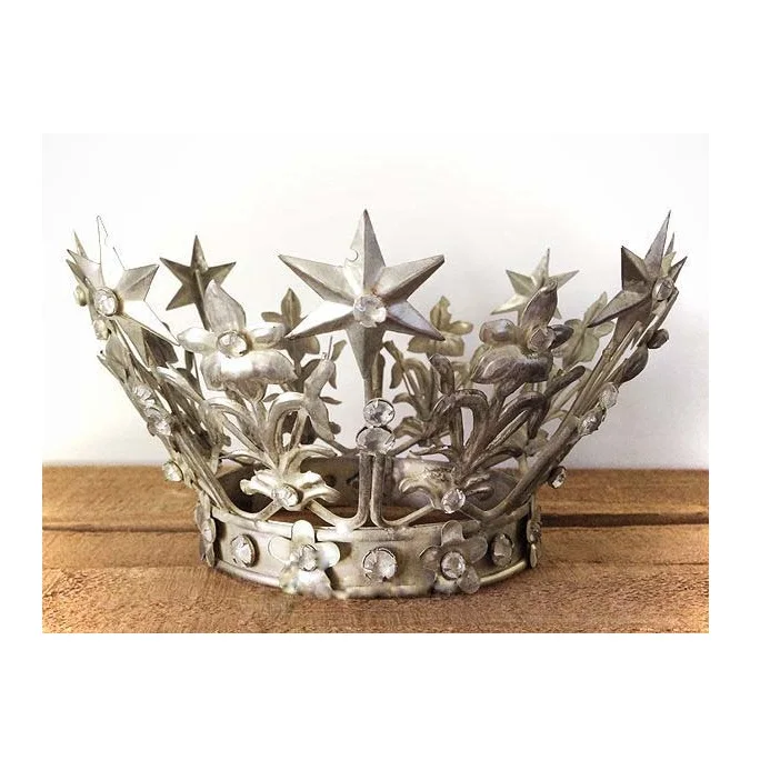 Metal Nickel Star Crown For Home Decor
