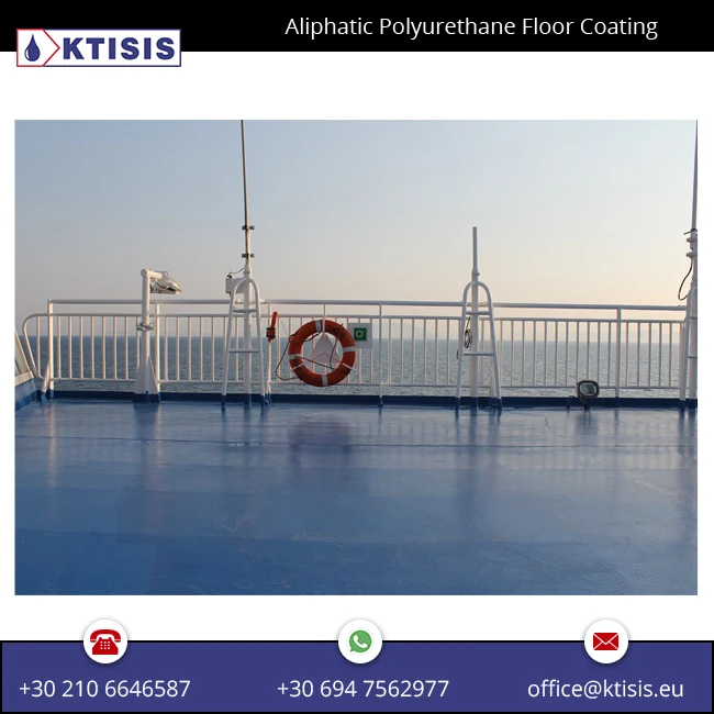 Epoxy Floor Coating for Outside. Polyurethane base for pool decks, and hotel terraces - based on Aliphatic Polyurethane