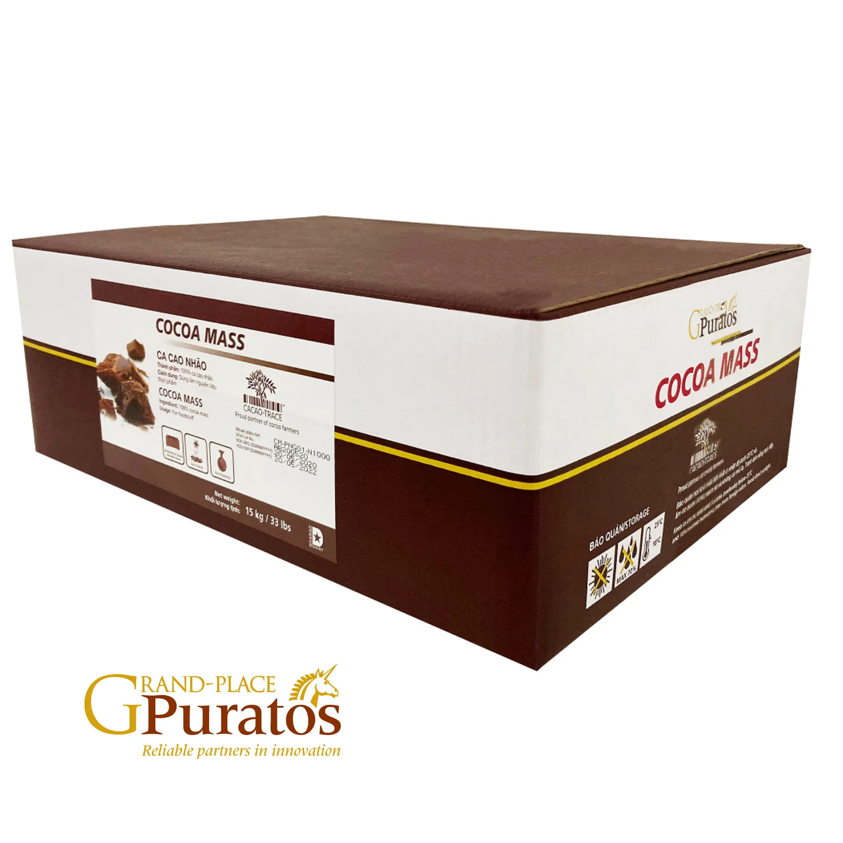 Strong Fruity Taste Cocoa Mass For Chocolate Making - CacaoTrace Ingredients From Papua New Guinea