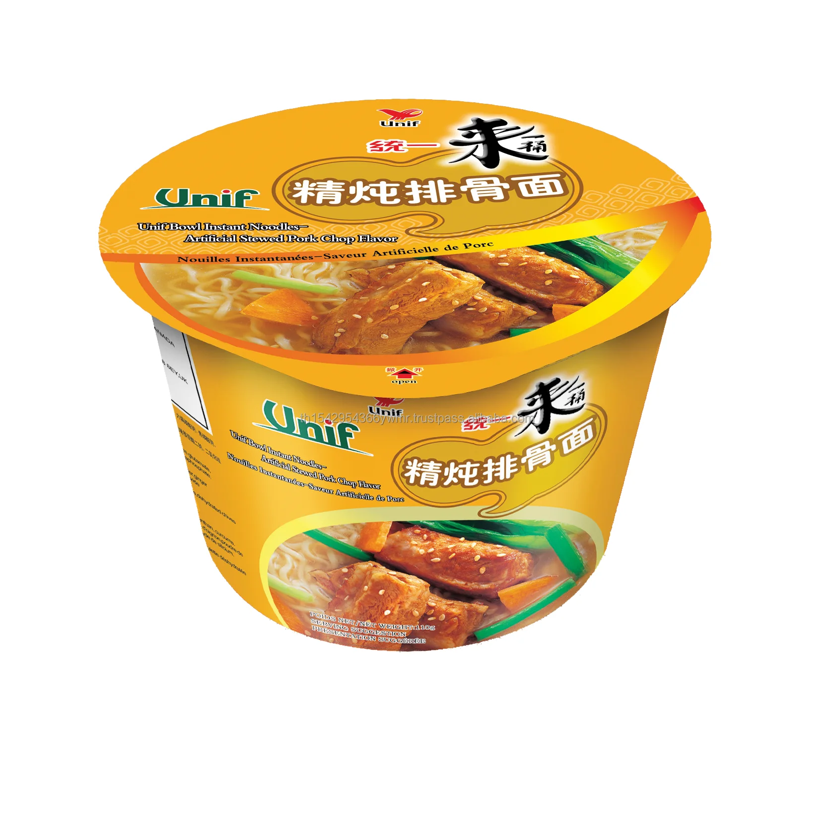 UNIF BOWL/ Artificial Stewed Pork Chop Flavor (Cup)/ Instant Noodles Cup Delicious Perfect Flavor NET WT.125g
