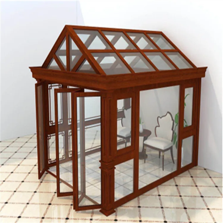Customized  Solarium Sunroom House  Addition Panels Sunroom Sliding Doors  Veranda Conservatory Green Prefab Winter Garden